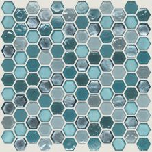 Shaw Floors Ceramic Solutions Molten Hexagon Glass Hydra 00460_CS52V