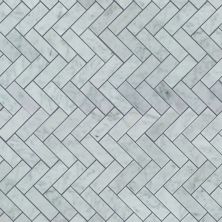 Shaw Floors Ceramic Solutions Chateau Herringbone Mosaic Bianco Carrara 00150_CS57P