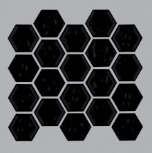 Shaw Floors Home Fn Gold Ceramic Geoscapes Hexagon Black 00900_TGJ78