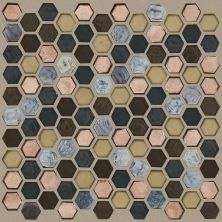 Shaw Floors Home Fn Gold Ceramic Molten Hexagon Glass Bronze 00675_TGJ82