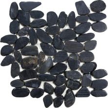 Pebble Mosaics Casa Roma ®  Zen Tahitian Black Sand (12″x12″ Mosaic Polished) Zen CAS76356