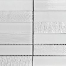 Glass Brix Casa Roma ®  Frost (2×8 Stacked Mosaic) Frost CASMG0128MCP