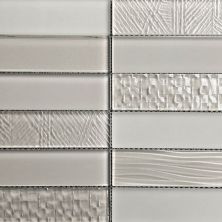 Glass Brix Casa Roma ®  Taupe (2×8 Stacked Mosaic) Taupe CASMG07228MCP