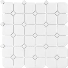 Wall Art Casa Roma ®  with White Dot (2″x2″ Matte Mosaic) Wall SAN51080