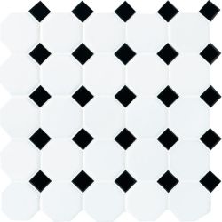 Daltile Octagon & Dot Matte White