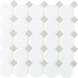 Daltile Octagon & Dot Matte White