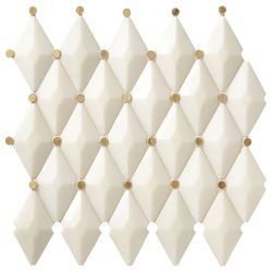 Marazzi Castellina Stone Mosaics White And Brass