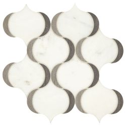 Marazzi Castellina Stone Mosaics White And Midnight Gray