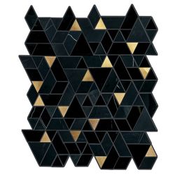 Daltile Pietra Divina Nero Marquina Black Blend