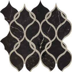 Daltile Lavaliere Nero Marquina /Antique Mirror