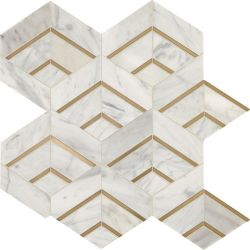 Daltile Lavaliere Alluring White/Brass