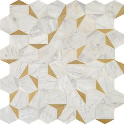 Daltile Lavaliere Alluring White/Brass