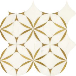 Daltile Lavaliere Thassos White/ Brass