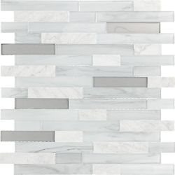 Daltile Perfit Mosaix White Carrara & Glass