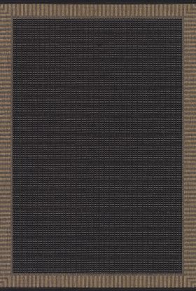 Couristan Recife Wicker Stitch Black/Cocoa Collection