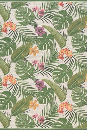 Couristan Dolce Flowering Fern Ivory/Hunter Green Collection