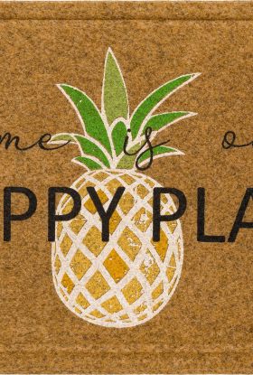 Mohawk Faux Coir Impressions Mat Pineapple Happy Home Natural 1'6" x 2'6" Collection