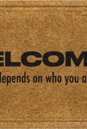 Mohawk Faux Coir Impressions Mat Welcome-Ish Natural 1'6" x 2'6" Collection