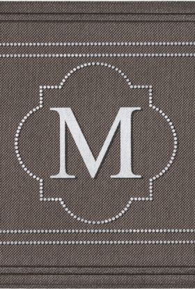 Mohawk Textured Entry Mat Flagstone Monogram M Multi 2'0" x 3'0" Collection