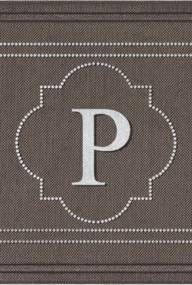 Mohawk Textured Entry Mat Flagstone Monogram P Multi 2'0" x 3'0" Collection