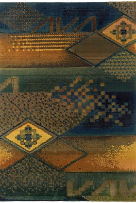 Oriental Weavers Kharma II 618f Blue Collection