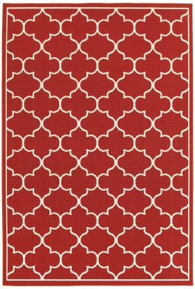Oriental Weavers Meridian 1295r Red Collection