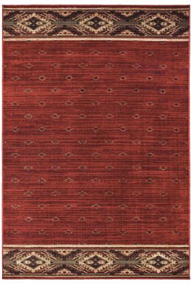Oriental Weavers Woodlands 9652c Red Collection