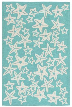 Liora Manne Capri Starfish Aqua Collection