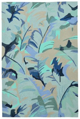 Liora Manne Capri Palm Leaf Blue Collection