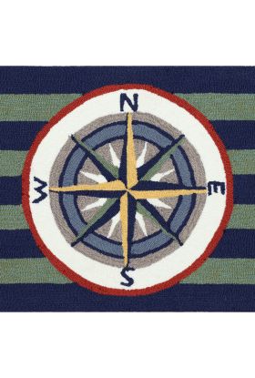 Liora Manne Frontporch Striped Compass Multi Collection