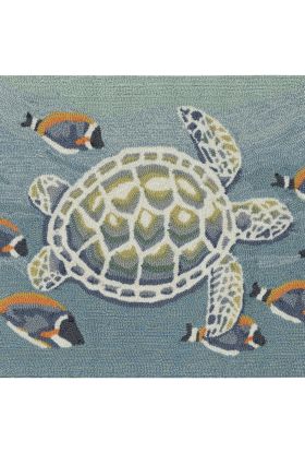 Liora Manne Frontporch Turtle And Fish Ocean Collection