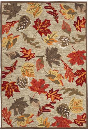 Liora Manne Ravella Falling Leaves Natural Collection