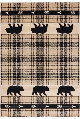 United Weavers Cottage Tartan Bear Beige Collection