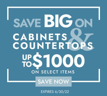 Floors To Ceiling - $1000 Off Cabinet Counter Promo - April - June 2022