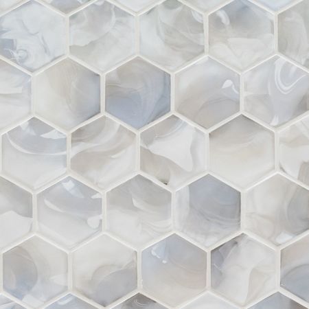 MSI All Wall Tile & Backsplash Tile 3" Hexagon Mosaic Tile Akoya Pearl