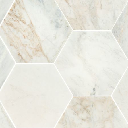 MSI Backsplash & Wall Tile 8" Hexagon Honed Arabescato Venato