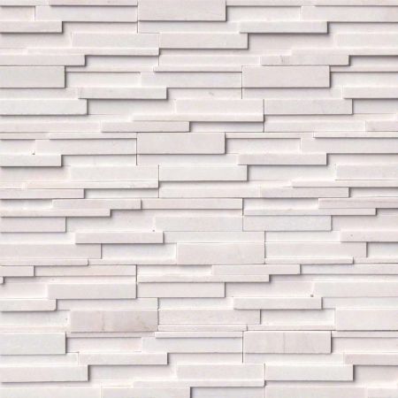 MSI Rockmountstacked Stone Panels 3D Stacked Stone Arctic Storm White