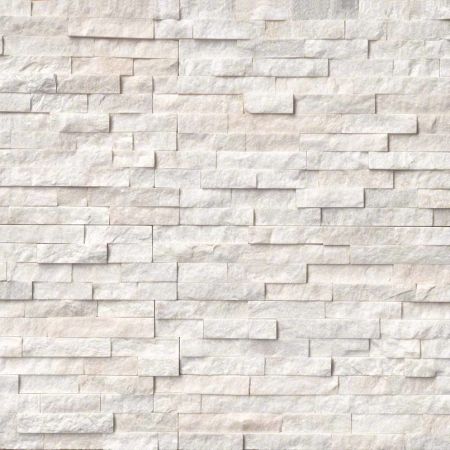 MSI Rockmount Stacked Stone Panels 3D Stacked Stone Arctic Storm White