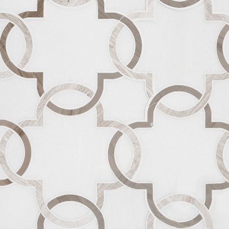 MSI Geometric Pattern Marble Geometric Tile Bianco Starlite