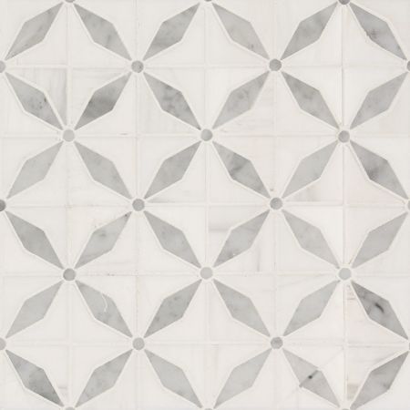 MSI Geometric Pattern Interlocking Metal & Glass Tile Bimini