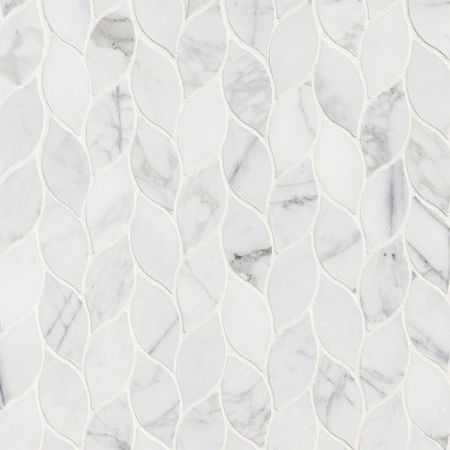 MSI Calacatta Cressa Scallop Polished Tile Calacatta Blanco