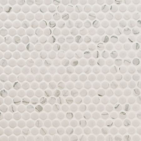 MSI Domino Penny Round Mosaic Carrara Matte