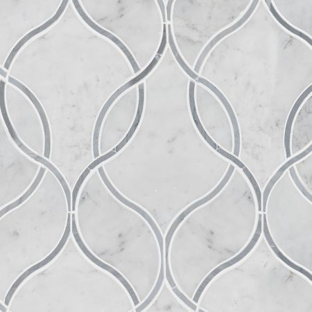 MSI Geometric Pattern Ellipsis Tile Carrara White