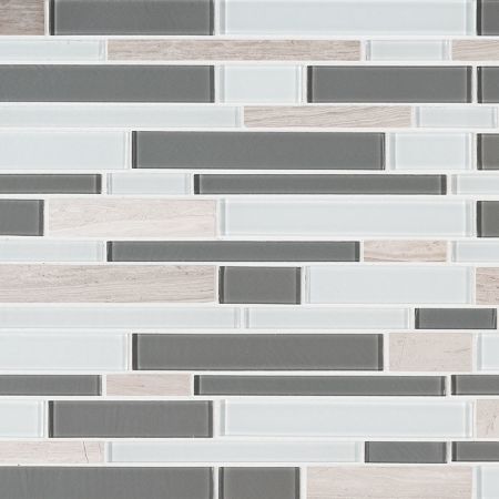 MSI Glass Tile Interlocking 4mm Gray Cliff