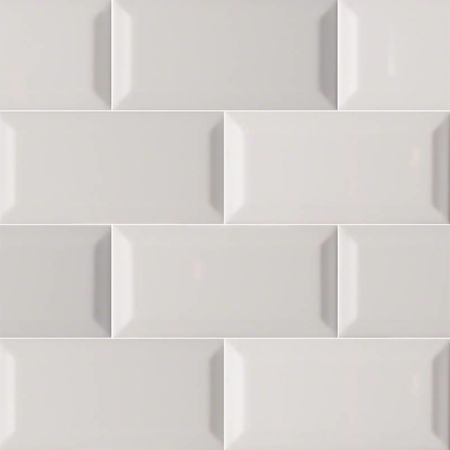 MSI Subway Tile Beveled  3x7 Gray Glossy