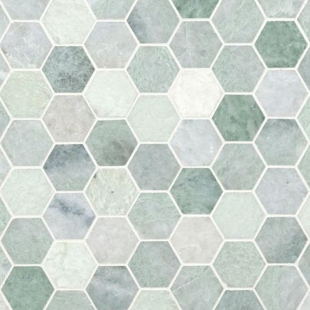 MSI Specialty Shapes Wall Tile 2 Hexagon Mosaic Tile Icelandic Green