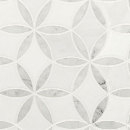 MSI Carrara White Marble Tile La Fleur