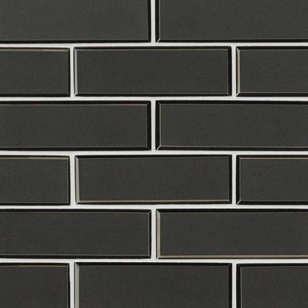 MSI Bevollo Glass Tile Subway Tile Metallic Gray Bevel