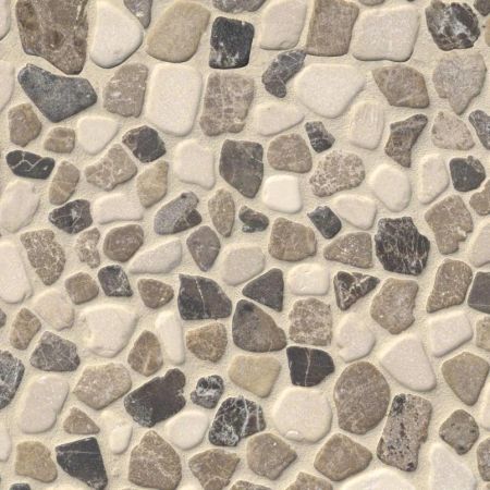 MSI Rio Lago Pebble Mosaic Pebbles Tumbled Tile Mix Marble