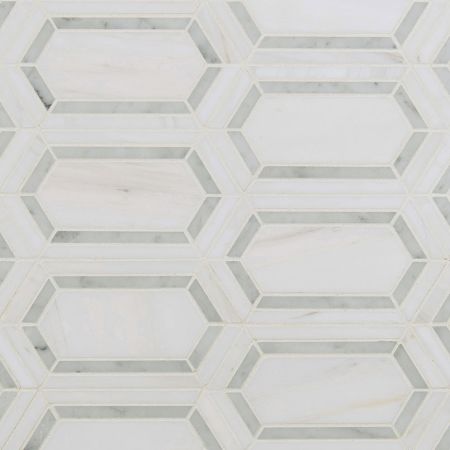 MSI Geometric Pattern Picket Tile Pavilion Marble